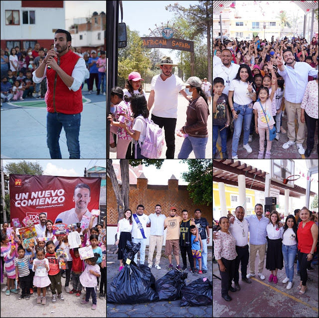 Toño López recorre la capital poblana entregando juguetes a través de gestiones ciudadanas