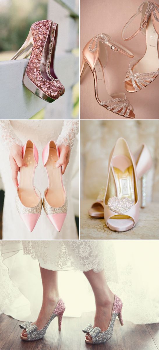  giày cưới màu hồng