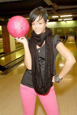 Rihanna Bowling Alley London Pictures