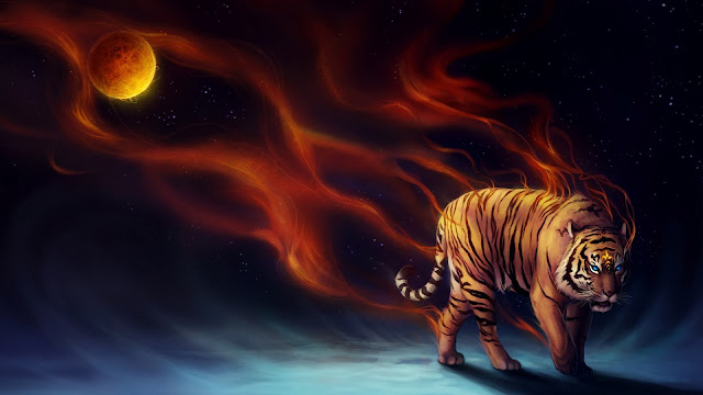 power tiger artistic hd wallpaper in 1920x1080