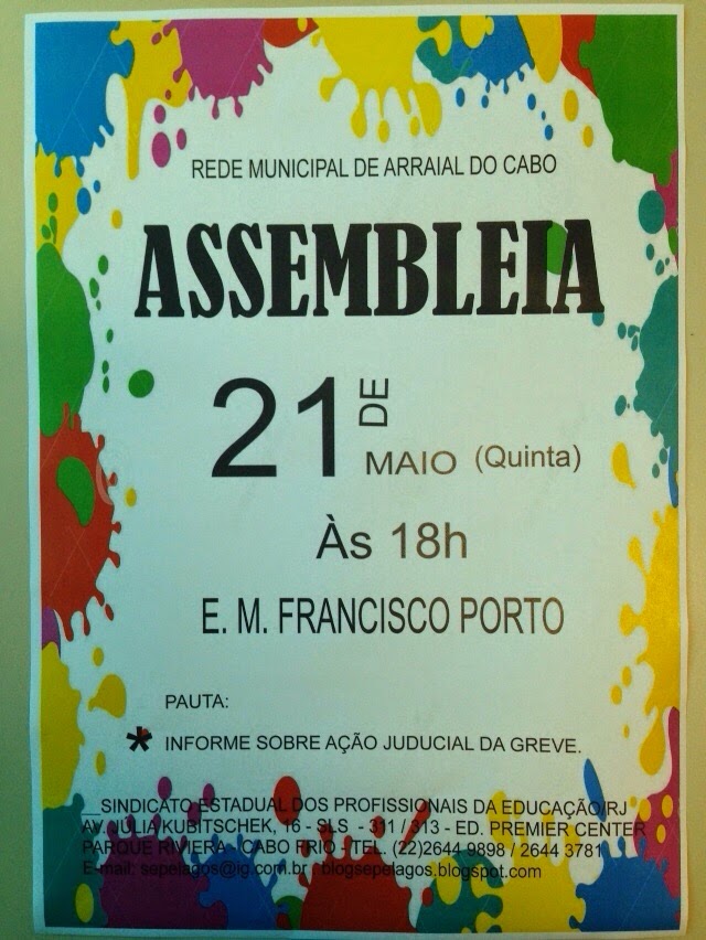 Assembleia em Arraial do Cabo (21/05)