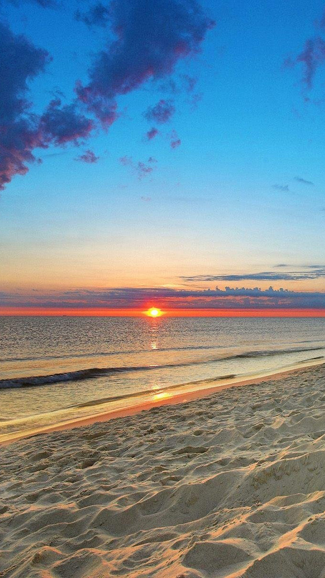 beach sunset hd iphone 5 wallpapers 5 free download ocean beach sunset ...