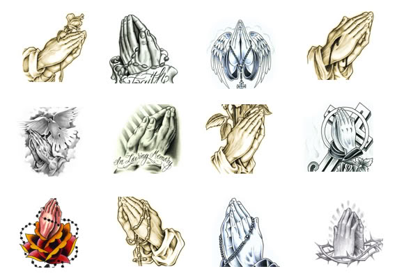 praying hands tattoos