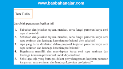 Kunci Jawaban Tes Tulis Halaman 19 Seni Budaya Kelas 12