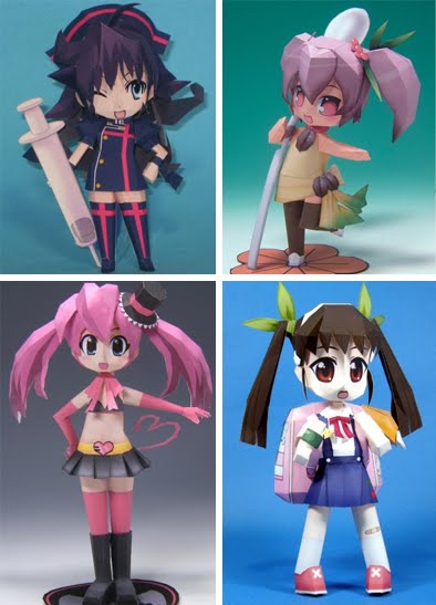 cute anime things. Cute Anime Papercraft Girls