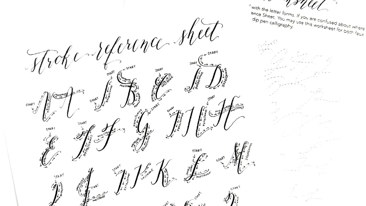 Different Calligraphy Styles Alphabet