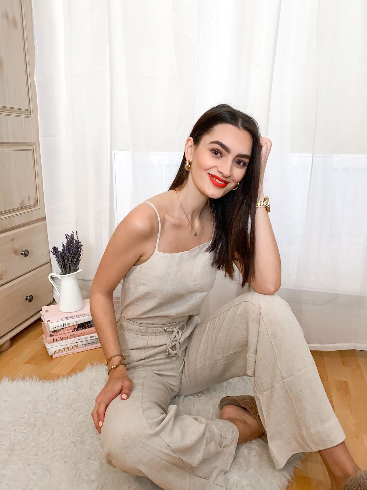 peexo linen trousers camisole