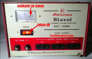 menyalakan stabilizer komputer