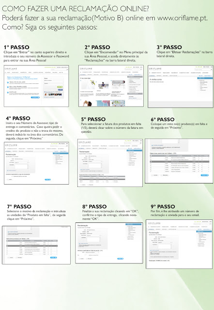 como reclamar um produto na oriflame online
