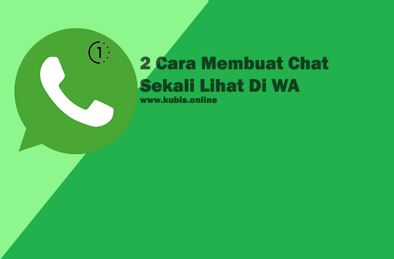 2 Cara Membuat Chat Sekali Lihat Di WA