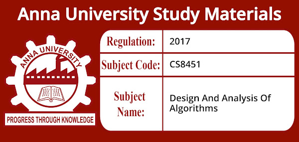 CS8451 Design And Analysis Of Algorithms