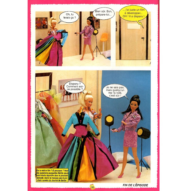 Seizième page du roman-photos de Barbie, photos et mystères.