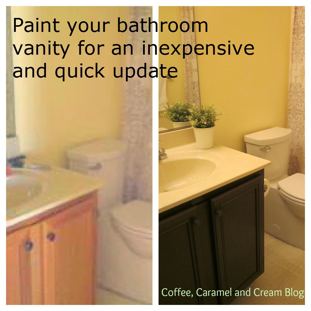 Coffee, Caramel & Cream: How to Paint your Bathroom Vanity