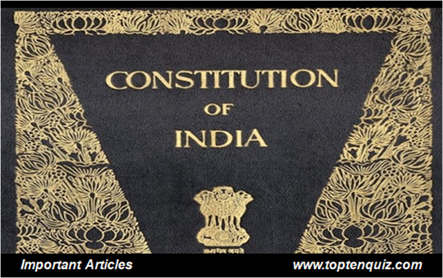 MCQ on Important Articles in Indian Constitution - exam oriented