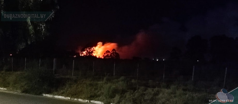  En horas de la noche un incendio afectó la planta de Reciclaje de Durazno
