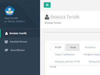 Tampilan DapoTendik Pengawas Sekolah
