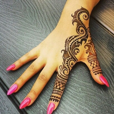 Contoh Gambar  Henna di Tangan yang  Mudah  dan  Simple  