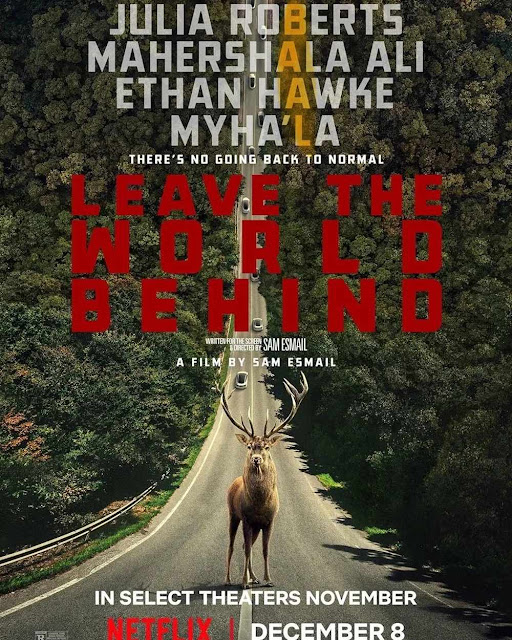 movie poster of leave the world behind with the words baal highlighted in the star actors names