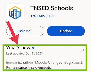 TNSED schools App    New Version - 0.0.90 Updated on October 31, 2023