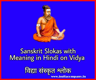 Sanskrit Slokas with Meaning in Hindi on Vidya विद्या संस्कृत श्लोक