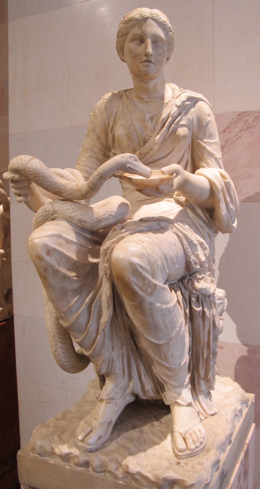 Statue of Hygeia, Roman copy of Greek original from the third century BC. Photo by Sailko, CC BY-SA 3.0