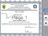 Aplikasi Excel cetak otomatis sertifikat Mengikuti kegiatan  KKG 