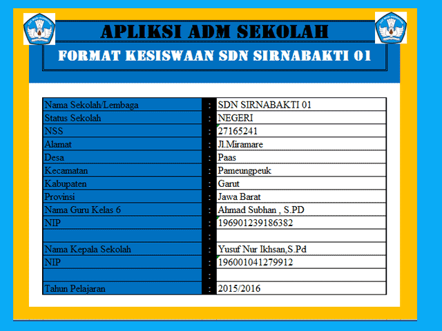  Aplikasi Administrasi Siswa Berbasis Microsoft Excel Aplikasi Administrasi Siswa Berbasis Microsoft Excel.Xlsx