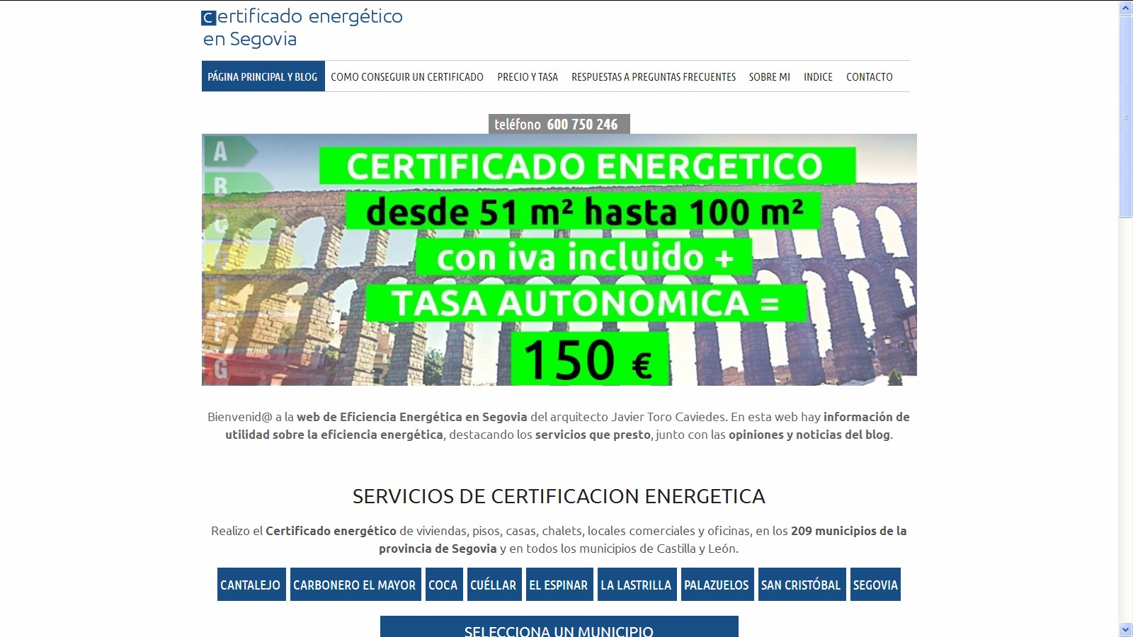 certificado de eficiencia energetica en segovia