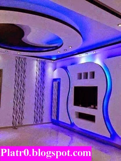 Décor Faux Plafond En Platre Moderne LED 2015