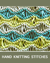 Learn Seafoam Textured Pattern with our easy to follow instructions at HandKnittingStitches.com