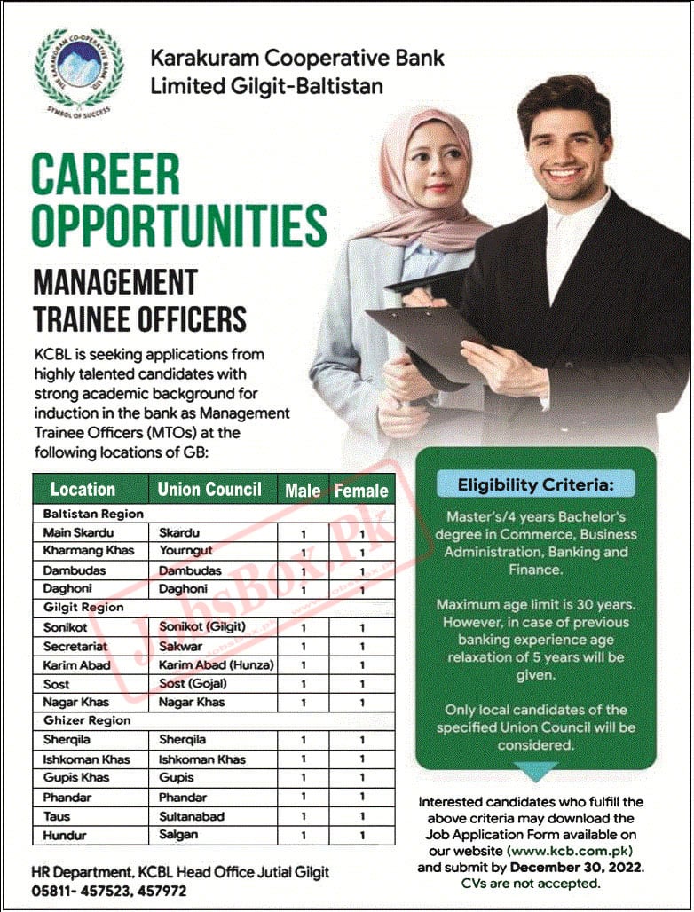 Karakorum Cooperative Bank Limited Jobs 2022 - Latest Advertisement