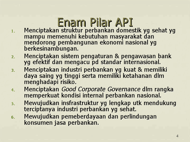 Arsitektur perbankan indonesia API