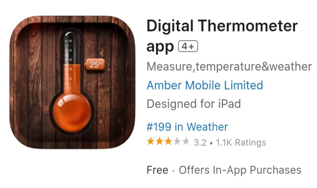 تطبيق قياس الحرارة