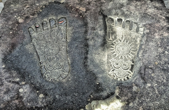 Buddha's footprints Osaka Japan Mythic Yoga Journey 