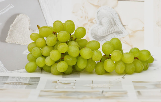 Bunch of Fresh Green Seedless Grapes