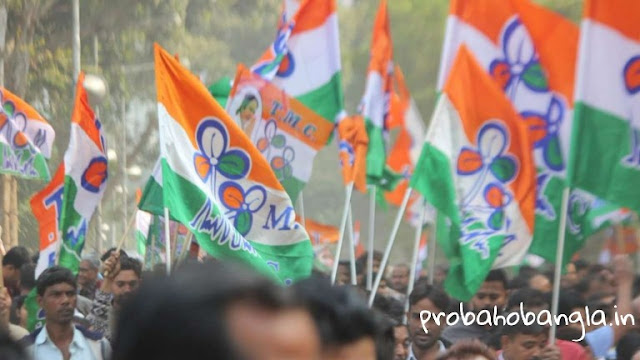 tmc panchayat member caught stealing relief materials