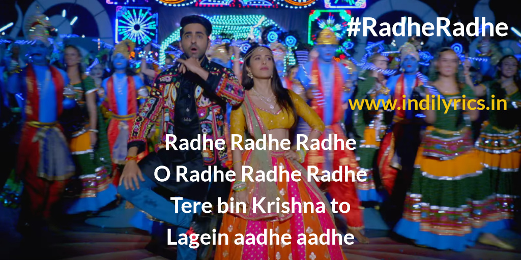 Radhe Radhe Radhe Dream Girl Full Song Lyrics With English Translation And Real Meaning Meet Bros Amit Kumaar yushmann Khurrana Nushrat English Translation And Real