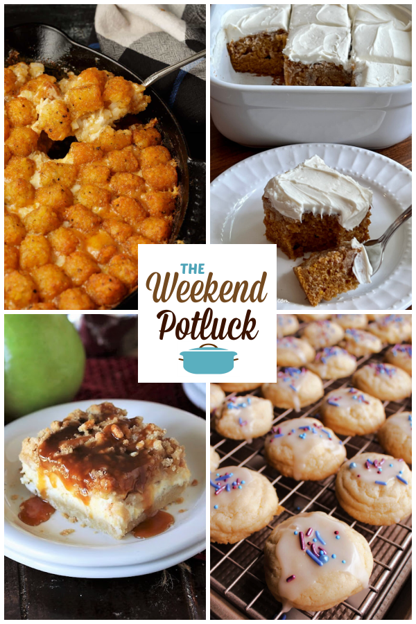 A virtual recipe swap with Buffalo Chicken Casserole, Pumpkin Crazy Cake, Caramel Apple Cheesecake Squares, Sweetened Condensed Milk Cookies and dozens more!