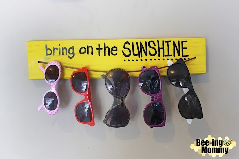 "Bring on the Sunshine" Wood Sunglass Holder