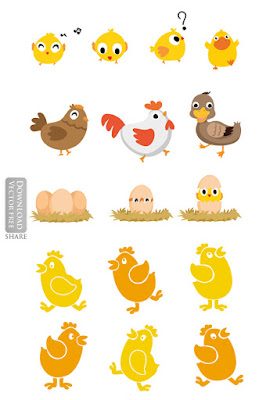 Coloured-chicken-collection-vector-4876