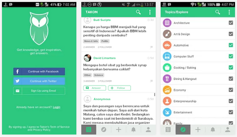 Takon, Aplikasi Tanya Jawab dan Sosial Media Dari Indonesia