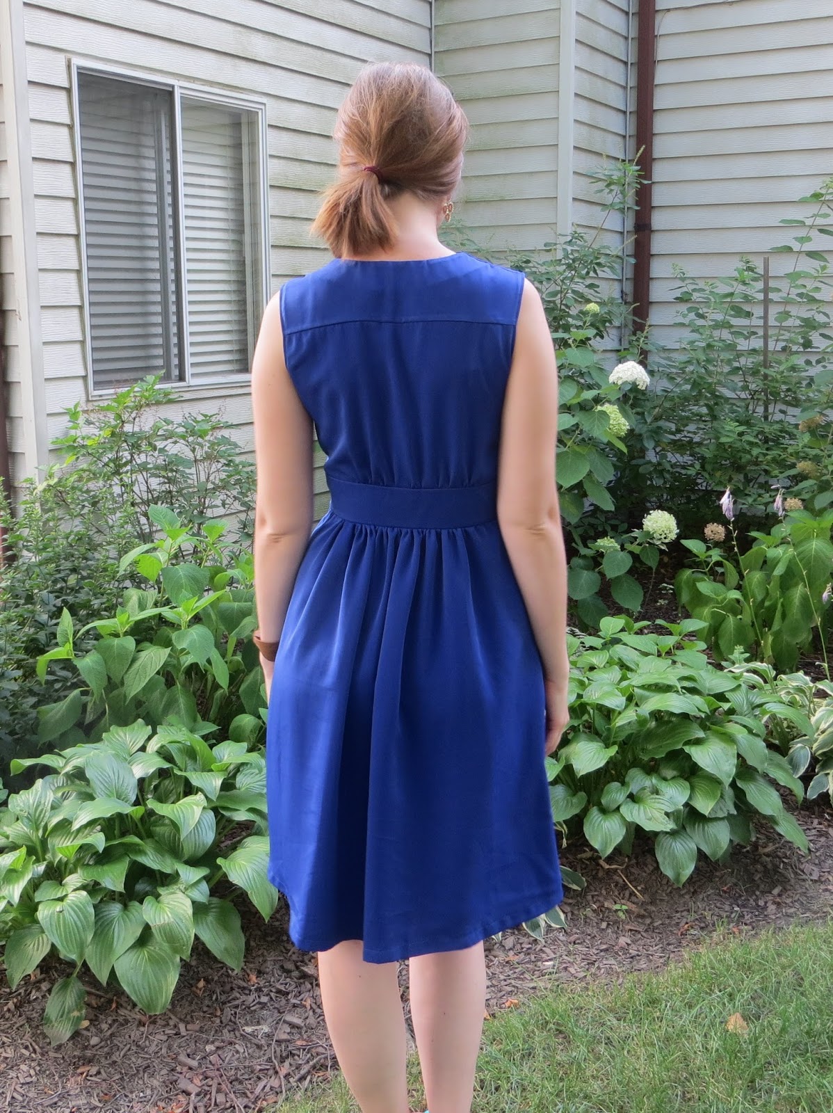 the quirky peach Royal  Blue  Wedding  Guest  Dress 