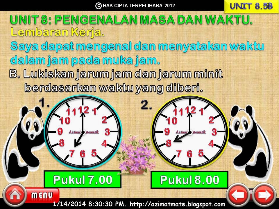 AZIMAT MATEMATIK: LITERASI DAN NUMERASI (LINUS) MASA DAN WAKTU