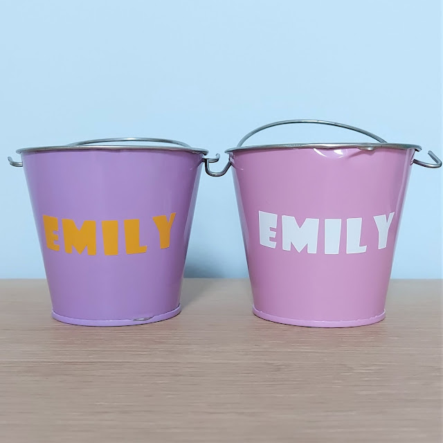 Make these cute and easy Easter buckets with the Cricut Joy!