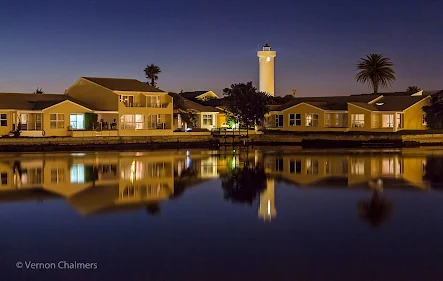 Copyright Vernon Chalmers Lighthouse over Milnerton Lagoon / Woodbridge Island Cape Town