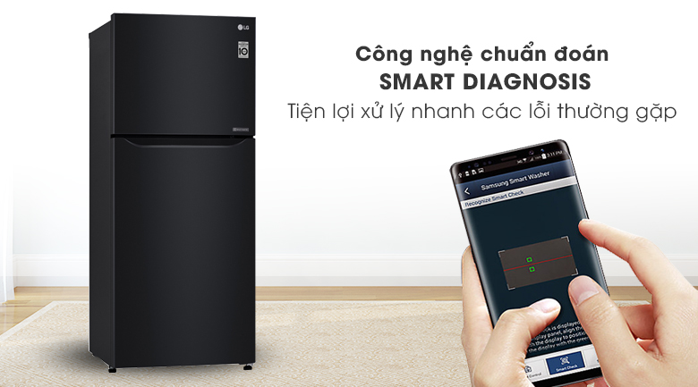 Tủ lạnh LG Inverter 393 lít GN-B422WB-Tiện lợi bởi công nghệ chuẩn đoán lỗi thông minh Smart Diagnosis