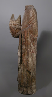 A limestone sculpture of Saint Firmin