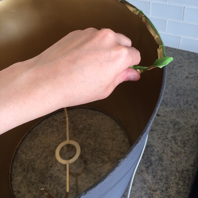 DIY Drum Shade with Gold Liner