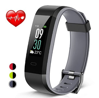 Heetik Fitness Tracker, Activity Tracker with Heart Rate/Sleep Monitor Healthy Tracker IP68 Waterproof Smart Wristband with Calorie Step Counter Color Touch Screen Watch Pedometer For Kids Women Men