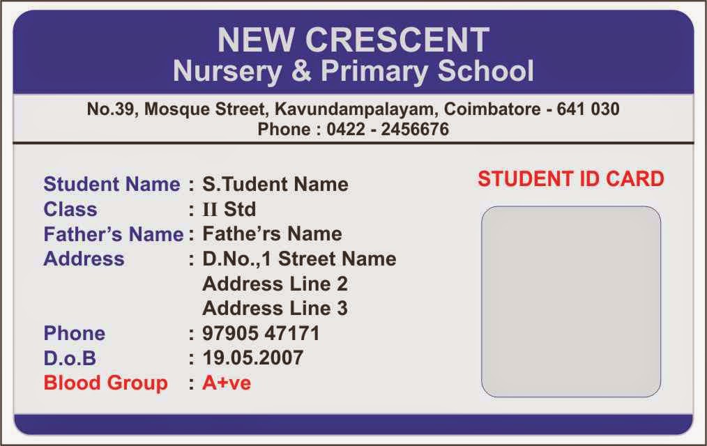 Nursery School ID Card Template - 03